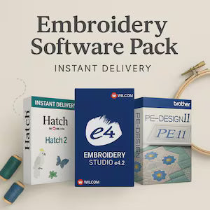 Embroidery Pack Hatch 2 - Wilcom e4.2 - PE design 11 + FREE 1,000,000 Embroidery Designs Bundle