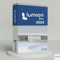 Lumion Pro 2024 software packaging on a gray background